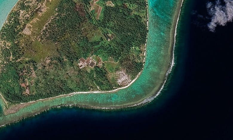 الأقمار الاصطناعية -منظر أفقي لجزيرة